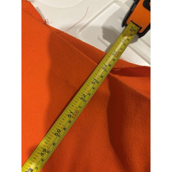 Vintage 1960's Orange MOD Sleeveless Maxi Dress M Accent Belt Groove MCM Retro - Picture 7 of 16